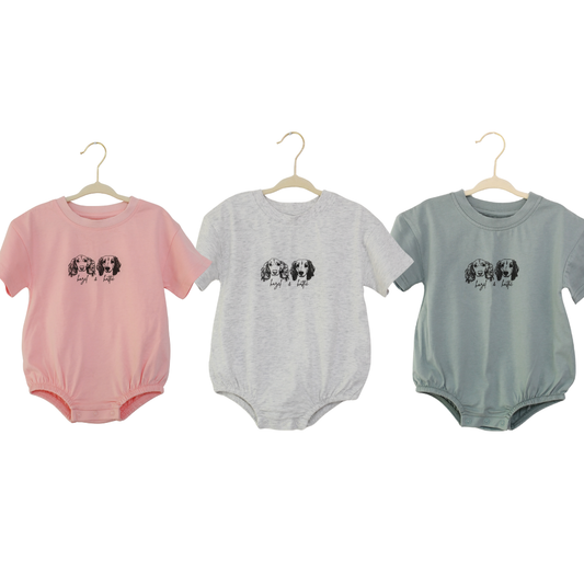 PRE-ORDER SHORT SLEEVE BABY BUBBLE ROMPER